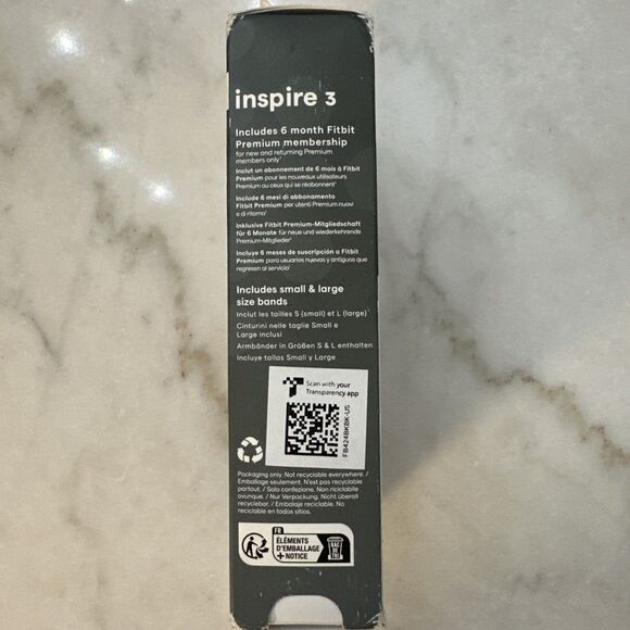 Fitbit Inspire 3 Health & Fitness Tracker with Stress Management Black Band - Picture 2 of 4